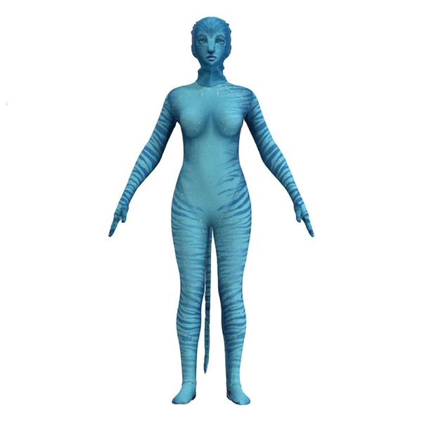 Tema Kostüm Film Avatar Cosplay Kostüm Jake Sully Neytiri Polyester Zentai Partisi Tulum Kuyruk Cadılar Bayramı Kostüm Kadın Kızlar 231013