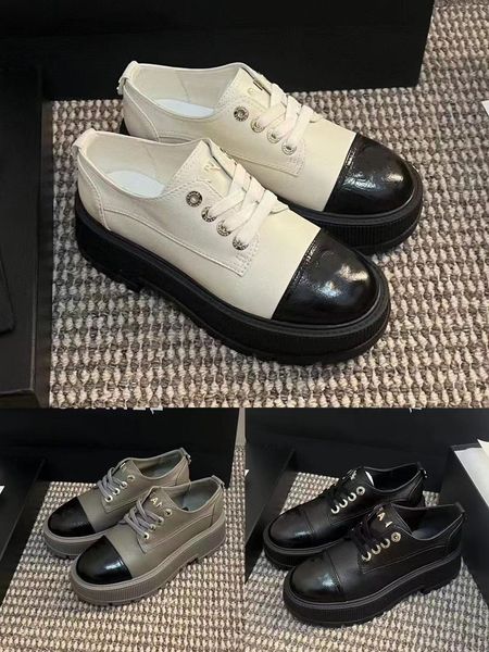 Mode Leder dicke Sohlen kleine Lederschuhe für Frauen 2023 Herbst neue Allgleiches einzelne Schuhe britische Windliebe Schuhe Damenschuhe