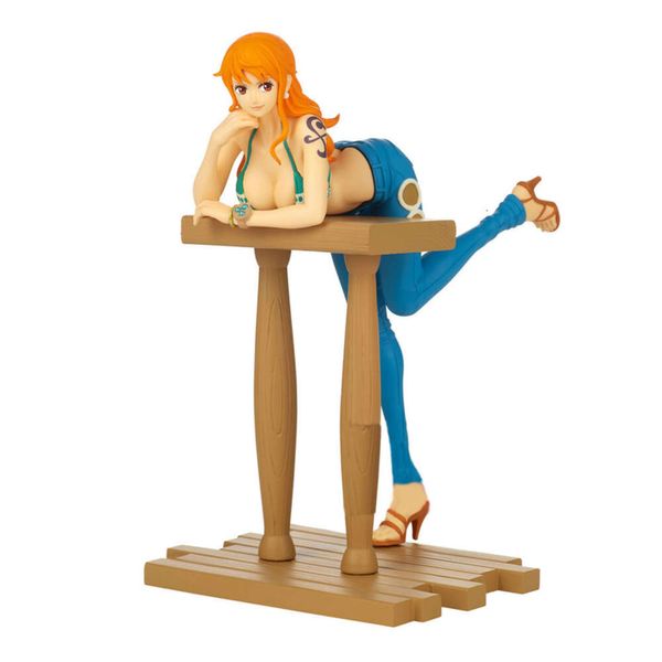 Trajes de mascote 17 cm Periféricos de anime One Piece Anime Figuras Sexy Nami Action Figure Pvc Adultos Coleção Modelo Boneca Ornamentos Caixa de brinquedos Presentes