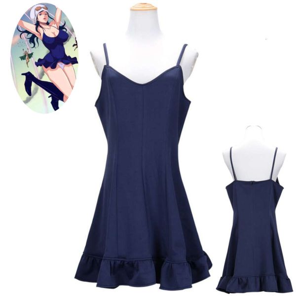 Cosplay anime nico robin Bayan Allsunday Cosplay Costume Dressrosa Arc Pirate Hunter Seksi Kadın Çocuk Kız Blue Sling Elbise Hallowen Suit