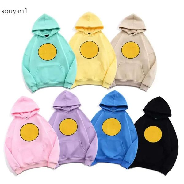 22top kış pamuk astar gülümseme yüzü basit hoodies erkekler sweatshirts nedensel sıcak sade yüksek kaliteli popüler o boyunel yumuşak sokak kıyafeti genç