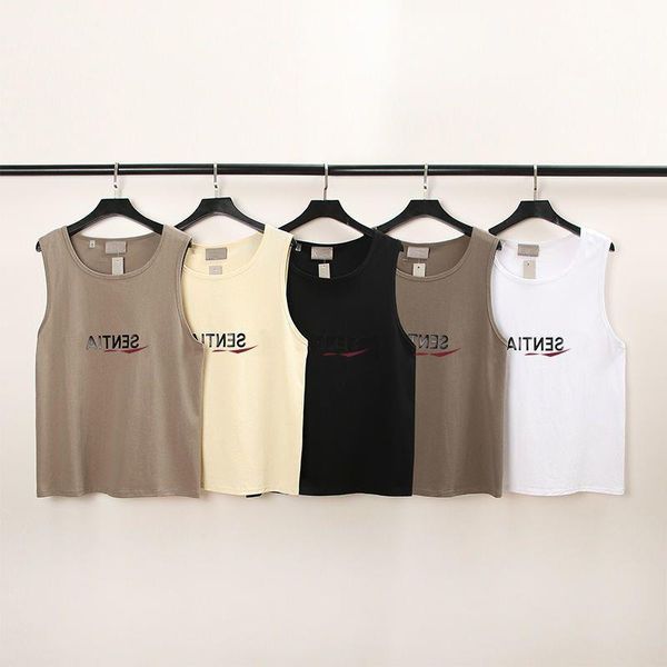 Novo designer t camisas homens estilista camisetas homens verão impressão letras soltas hip hop tendência tanque topo de luxo casual wear apgrw