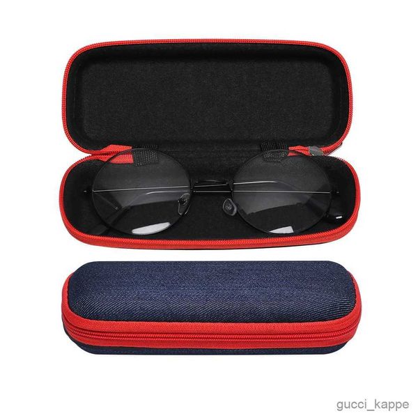Óculos de sol casos pc unissex tecido óculos caixa zíper óculos de sol proteção resistência recipiente óculos caso carry bag r231014