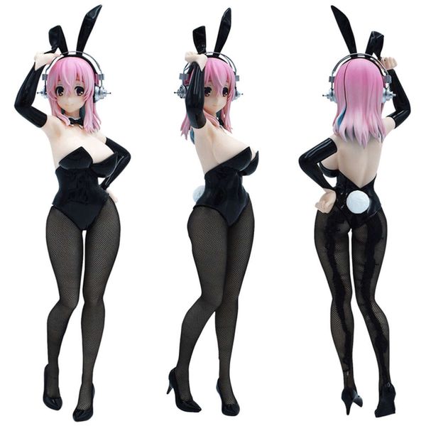 Fingerspielzeug 31 cm Furyu Bicute Bunnies Super Sonico Sexy Anime Figur Supersonico Bunny Girl Actionfigur Erwachsene Sammlung Modell Puppenspielzeug