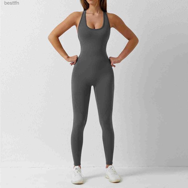 Conjuntos ativos novo terno de yoga sem costura de uma peça dança barriga apertando conjunto de treino de fitness estiramento bodysuit roupas de ginástica push up atlético wearl231014