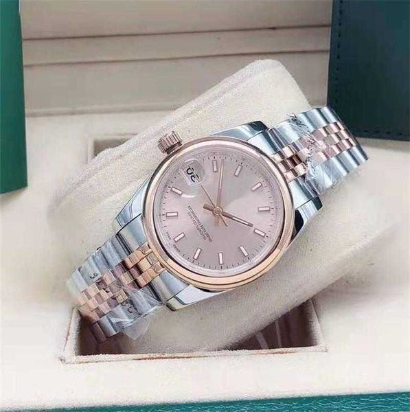 Clean Factory con scatola Orologi da donna 31mm Orologio meccanico automatico da donna Anello esterno luminoso Orologio da polso Orologio con specchio con zaffiro Master Orologi da polso 230R