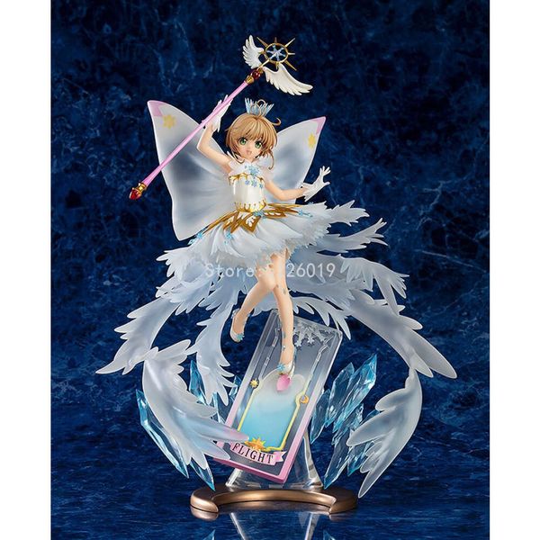 Игрушки для пальцев 35 см Card Captor Sakura Сексуальная фигурка Kinomoto Sakura Сексуальная аниме-фигурка Прозрачная карта Hello Brand New World Аниме Фигурка Игрушки