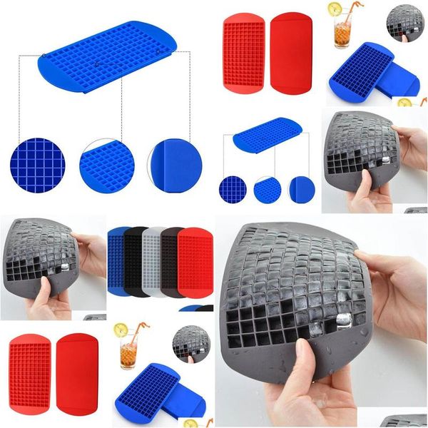 Eiskübel und Kühler 160 Grids Cubes Maker Mini Sile Cube Formen Mod Tablett Küchenwerkzeug für Whiskey Mold Drop Lieferung Hausgarten Dhznl