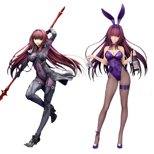 Brinquedos de dedo 25cm Fate/grand Order Anime Figura Lancer/scathach Bunny Girl Action Figure Fate/stay Night Sabre Alter Estatueta Modelo Boneca Brinquedos