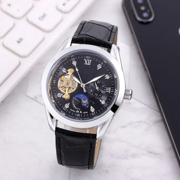 2023 neue Top Luxus herren Uhr Große Schwungrad Automatische Mechanische Uhr Designer Uhr Top Marke Leder Armband