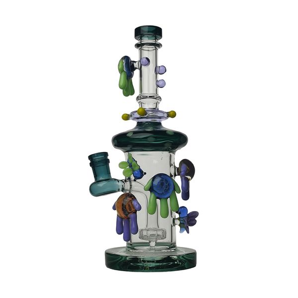 Abelha Hookahs Vidro Bong Recycler Fumar Tubulação de Água Dab Rig 25cm Altura com 14mm Joint