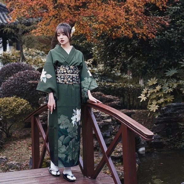 Etnik Giyim Kimono Yukata Kadın Japon Geleneksel Elbise Kimonos Kostüm Geisha Cosplay Kadın Obi FF2603