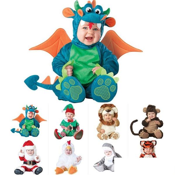 Strampler Tier Karneval Halloween Outfits Baby Jungen Mädchen Kostüm Cosplay Strampler Overall Kleinkinder Säuglingskleidung 210821 Baby, Kinder M Dhffx