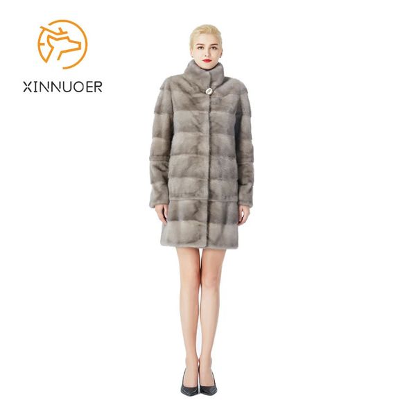 Женское пальто из искусственного натурального меха норки, женское зимнее пальто, длину одежды можно регулировать по индивидуальному заказу, большой размер 6XL7XL 231013