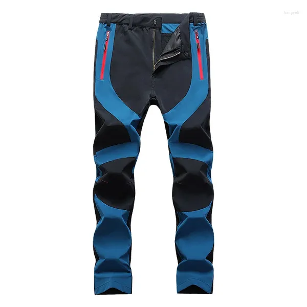Мужские брюки летние эластичные водонепроницаемые ветрозащитные походные мужские быстросохнущие дышащие альпинистские треккинговые брюки размера плюс