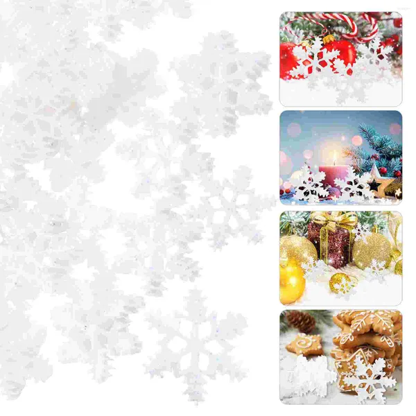 50 Stück DIY Weihnachtsdekorationen Künstliche Schneeflocken Mini Deko Vorratsflaschen