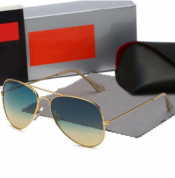 Óculos de sol de luxo Marca clássica Retro Mulheres Óculos de sol para homens Eyewear Metal Shades Designers de Estrutura de Sol óculos Mulher com caixa