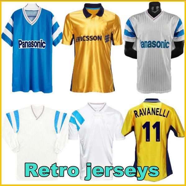 1998 1999 2000 Marselha retro camisas de futebol 2003 2004 2011 2012 Pires GIGNAC Ravanelli Gallas Drogba Olympique de clássico camisa de futebol vintage