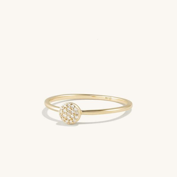 VVS2-D Эффектное кольцо с муассанитом и бриллиантом, желтое золото 14 карат, круглая форма, обручальное кольцо с микро-паве, подарок для женщин, подарок на день рождения