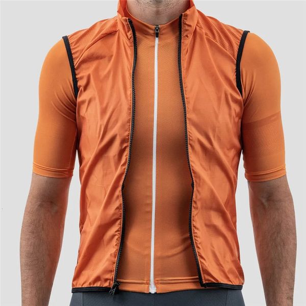 Jaquetas de ciclismo Pro Cycling Jersey Windbreaker Ciclismo Colete Homem Bicicleta Roupas Coletes à prova de vento Chaleco Ciclismo Colete sem mangas masculino 231013