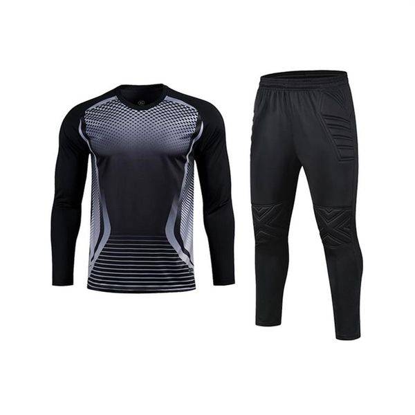 Fatos de treino masculino esportes futebol goleiro uniformes masculino goleiro ternos de treinamento adulto futebol calças compridas shorts conjuntos doork302n