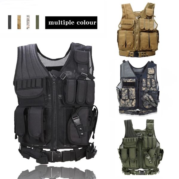 Campo real do colete de grade tática Proteção de jogo CS 600D Nylon Vest Outdoor Expansion Vest pf