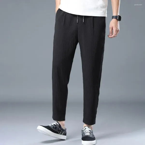 Pantaloni da uomo morbidi alla moda stile sottile pantaloni sportivi lunghi casual Colorfast pantaloni sportivi da uomo tasche abbigliamento quotidiano