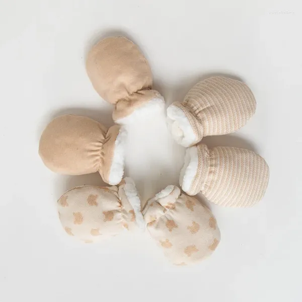 Accessori per capelli Guanti Born Guanti invernali caldi realizzati in finta lana di agnello imbottito in cotone per bambini