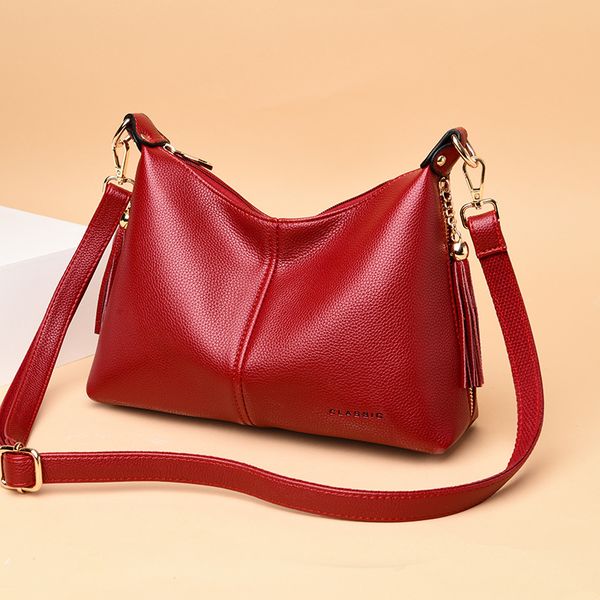 Nuova borsa da donna in tinta unita di design di lusso versione coreana Borsa a tracolla a tracolla moda Borsa a tracolla in pelle pu da donna Bols