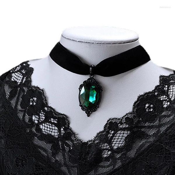 Colares Pingente Verde Venom Cameo Gargantilha Para Mulheres Meninas Moda Alternativa Gótica Jóias Acessórios Vintage Colar De Veludo Presente