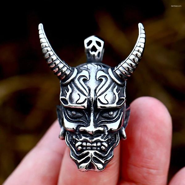 Anhänger Halsketten Retro Gothic Punk Prajna Geist Dämon Fang Maske Halskette Herren Schädel Hip Hop Rock Party Schmuck Geschenk Großhandel