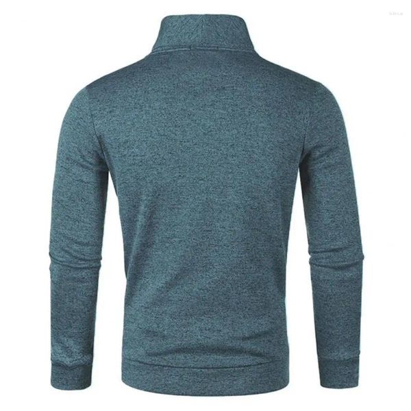 Felpe con cappuccio da uomo Maglione da uomo traspirante Felpa casual Elegante pullover comodo autunno con mezzo dolcevita per