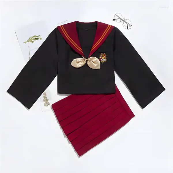 Kleidungssets Magic College Wind JK Japanische Schuluniform Anime Cosplay Kostüme Frauen Faltenrock Matrosenanzug Student Neuheit