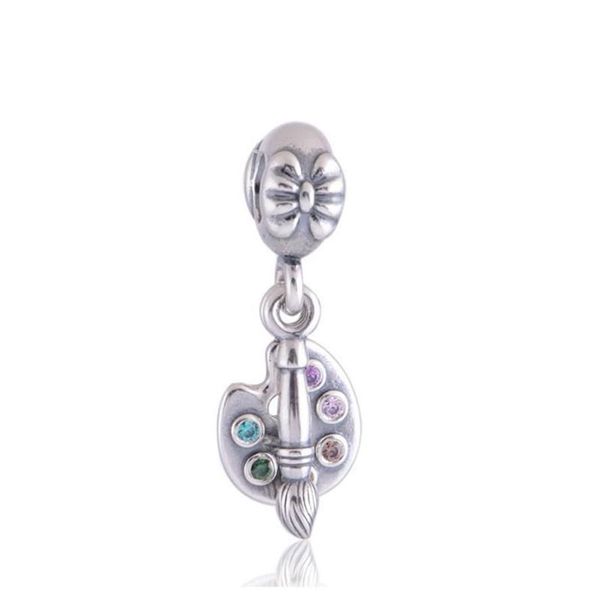 pennelli per trucco, ciondoli, perline, argento sterling 925, adatti per braccialetti stile gioiello LW366324E