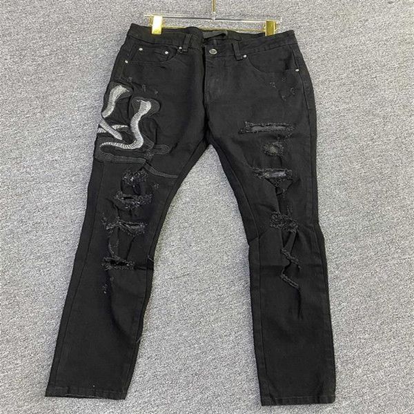 21SS-Stil, klassische Herrenjeans mit schmalem Bein, Herrenbekleidung, Passform, gerade, Biker, Ripper, Reißverschluss, durchgehende Schlangenhose, lässig, Größe 28-402252