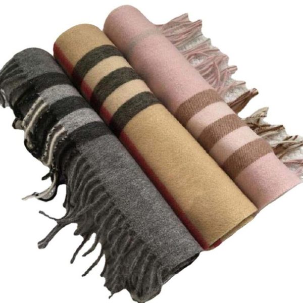 Роскошный классический шарф высшего качества, дизайнерский зимний унисекс, топ из 100% кашемира, британский плед, хлопковые женские шарфы с коробкой и a238D