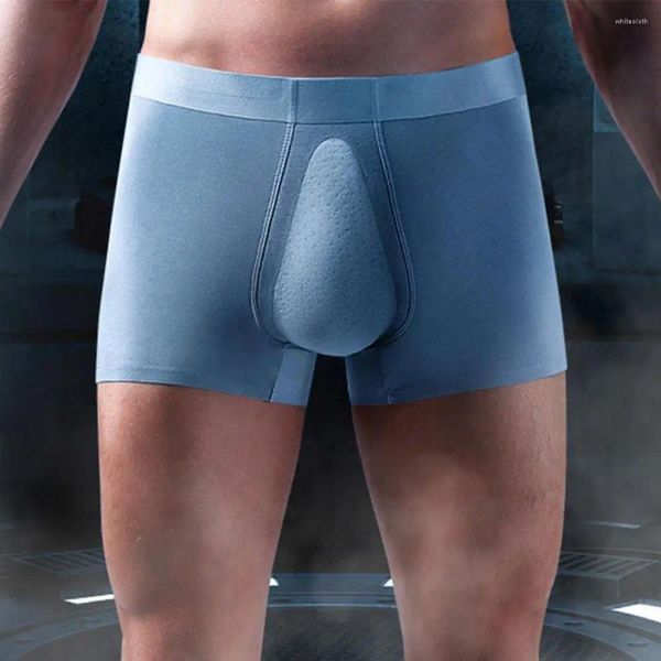 Cuecas elásticas cintura premium boxers masculinos u design amplo respirável umidade-wicking roupa interior para conforto masculino