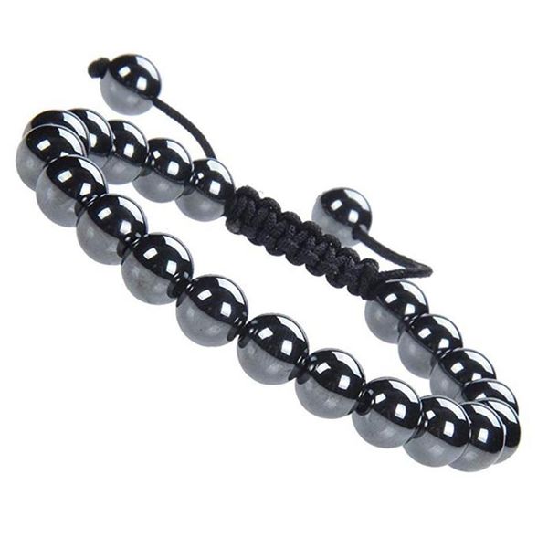 Potere curativo naturale Gioielli con pietre preziose Braccialetti di cristallo Fili di perline Macrame regolabile unisex 8mm2579