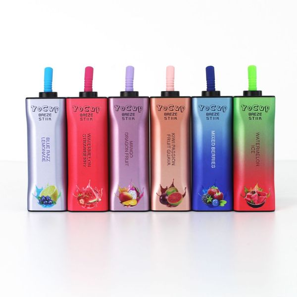 NOVOS cigarros eletrônicos Yocup ATÉ 8000puff 400mAh 17ml Com bico de silicone e tampa contra poeira aparência bonita Trabalhe de mãos dadas para vencer