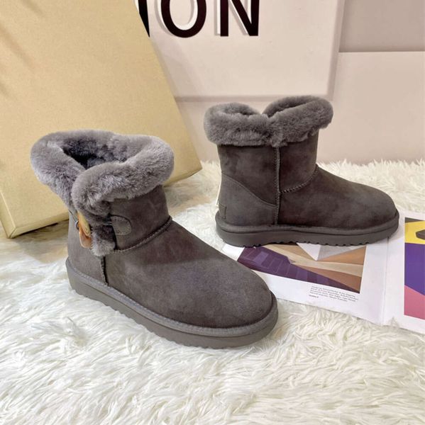 Atacado Austrália Designer Bota para Mulheres Bota de Neve Luxo Camurça Mulheres Chinelos Moda Ultra Mini Plataforma Botas Inverno Lã Senhoras Pele Quente Ankle Boot