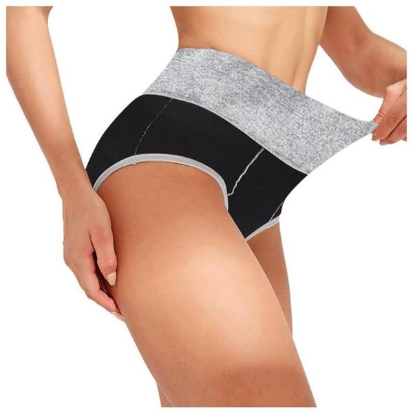 Calcinha feminina fashsiually high-rise algodão calcinha mulheres cor sólida retalhos briefs roupa interior calcinha respirável respirável278l