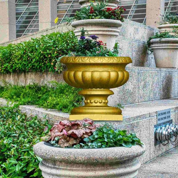 Decorações de jardim moldes de resina epóxi, moldes para vasos de flores, plantador de concreto, bonsai, artesanato artesanal, estilo europeu, vaso de flores