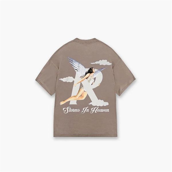 23ss Summer Men Cotton Tee Storm Print maglietta Europa Fashion Street Casual Maglietta unisex282s