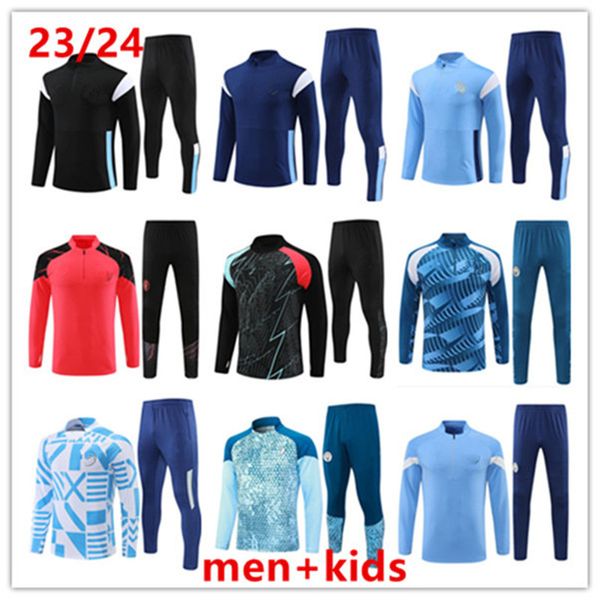 top 2023 2024 HAALAND SOCCER JERSEYS tuta da uomo per bambini 23 24 nuova manica lunga man city tuta da allenamento abbigliamento sportivo calcio Survatment Foot Chandal DE BRUYNE MANS CITIES