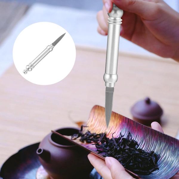 Utensílios de agulha para chá, acessórios para cerimônia, alumínio (6063), ferramenta de curiosidade para bolo, faca profissional