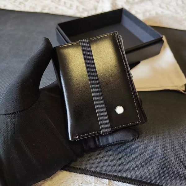 Männer Kredit Brieftasche Mode Luxuskartenhalter Designer Designer Deutsch Stil Geldbörse Leder Kabelverschluss Dünne Geldbörse Portfolio geliefert mit Box