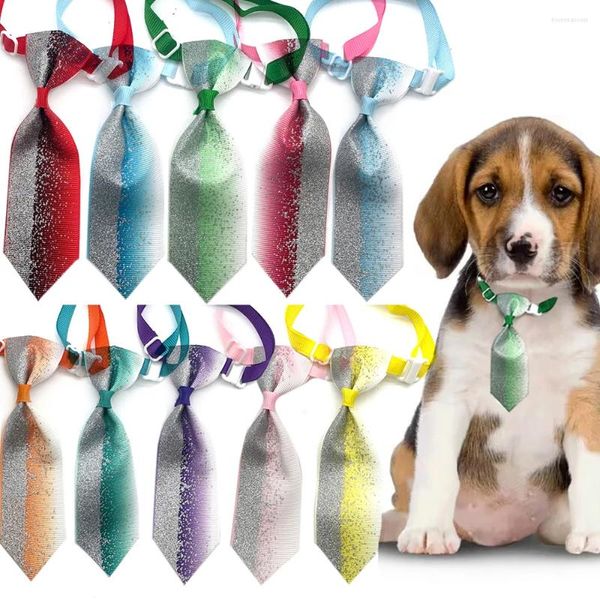 Hundebekleidung 50 Stück Mode-Mix-Farben verstellbare Haustier-Krawatten Pflegezubehör Fliege Großhandel Samll Bowtie