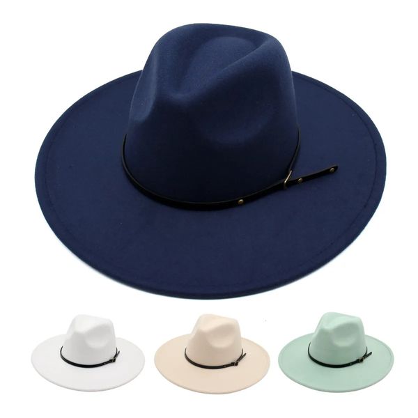 Cappelli a tesa larga Secchio 95 cm Grande goccia d'acqua Top Fedora Unisex Vintage Donna Cappello in feltro British Classic Jazz Uomo Inverno Autunno Abito 231013