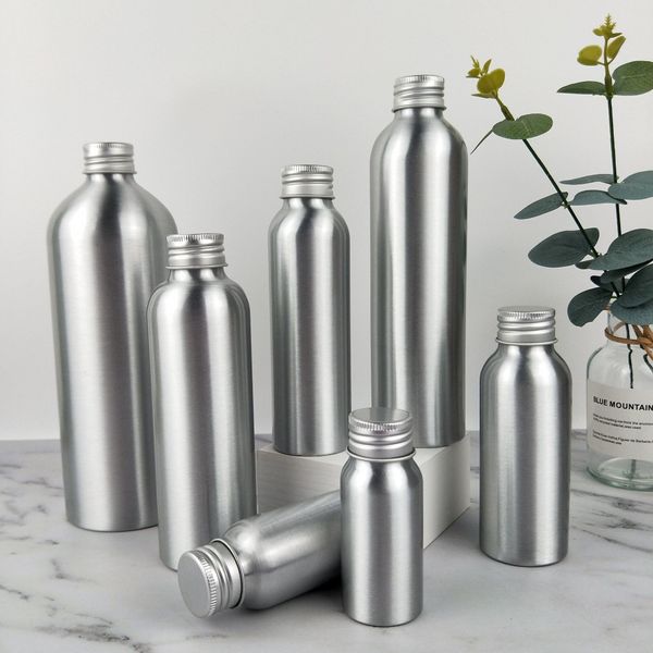 Großhandel 100 Stück 40 ml 50 ml 100 ml Kosmetikverpackung Aluminium-Lotionflasche, Metallbehälter mit Aluminiumkappe