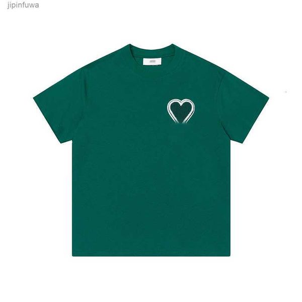 Designer Amisweater T Shirt Top Uomo Donna Estate Manica corta Tees Cuore Ricamo Logo Comodo T-shirt casual da uomo E9EU